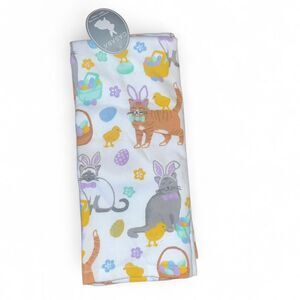 Casaba Easter Cat and Kittens Kitchen Towel Set NWT